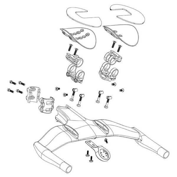 Sram Vuka Clip B1 Top Mount Left Boltsæt Sort