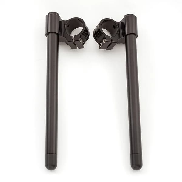 Motorcykelstyr, CNC Aluminium Konstruktion, Universal Passform, Riser Sort 48mm