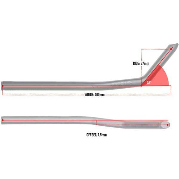 Profile Design Aero Barer 52a Silver 400 mm