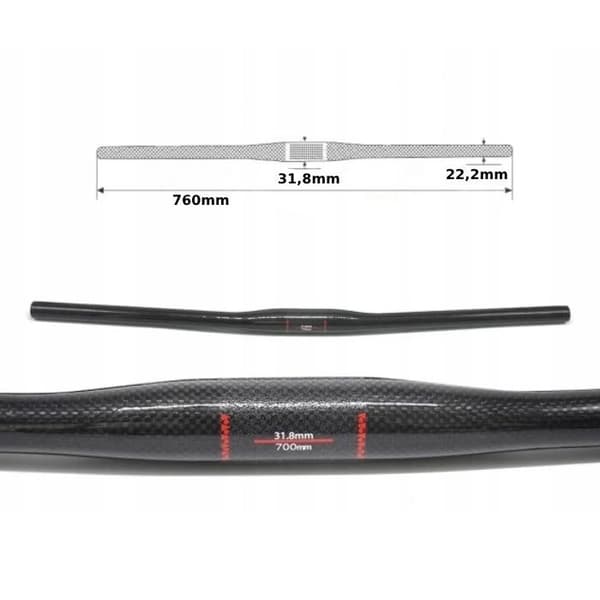 MTB cykelstyre 760mm ROXAR kolfiber 151g
