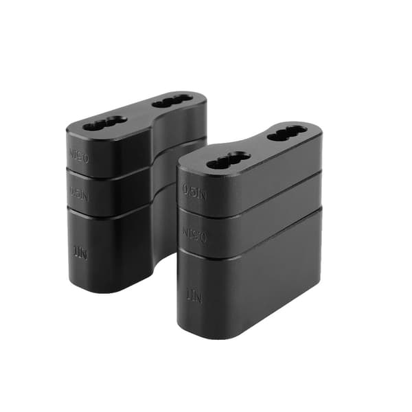 Ohjaustangon korotus, Kevyt 6061-alumiini, Säädettävä korkeus 2-4 tuumaa,3Pair Korkeuttaminen
