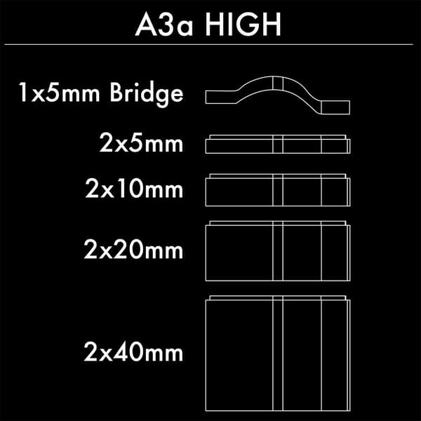 Profile Design Headset Spacers Kit A3a High Riser Silver 5/10/20/40 mm