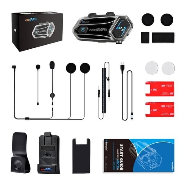 Bluetooth Intercom, 2 moottoripyörän kaksisuuntainen kommunikaattori, Musiikin jakaminen, 1 Set M1-S Air