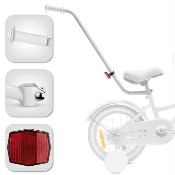 Cykeltryckhandtag Guidepinne Handtag för att lära sig cykla Grå Sun Baby