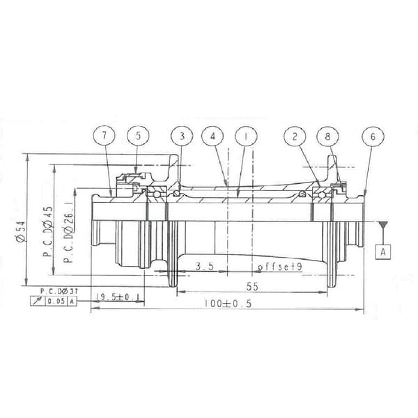 Novatec Fronthub D791sb-cl-15 Søvfarvet 32H / 15 x 100 mm