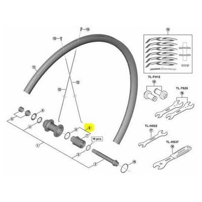 Shimano Bagnavskerne Rs170 Center Lock R12 Grå
