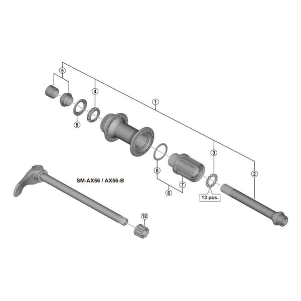 Shimano Freehub Kropp Fh-m6010 Deore Søvfarvet