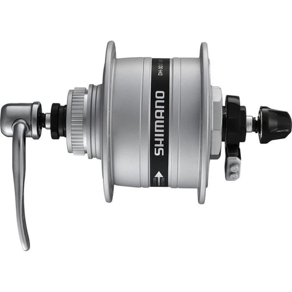 Shimano cykelhjulnav - 145348 - Unisex vuxennav Dynamo DH-3D37, Silver, One Size