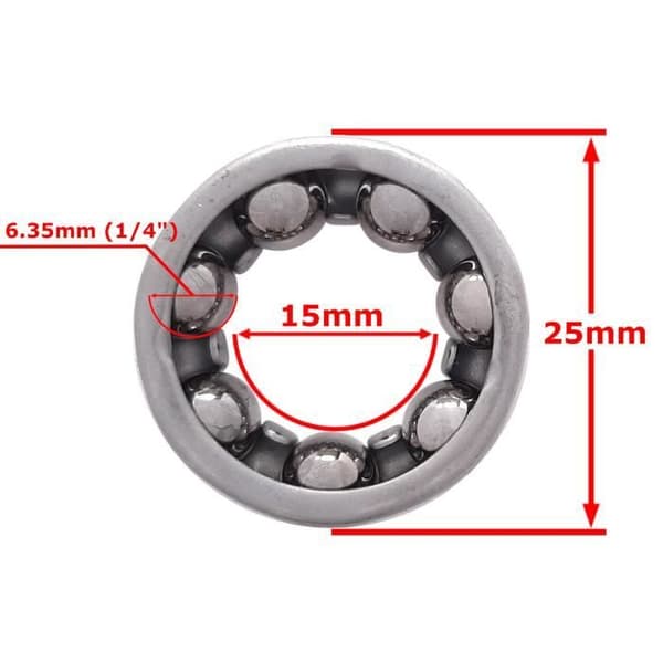 Kullager bakre nav 7 kulor cykelhjul 1/4" MTB city BMX - Cyclingcolors