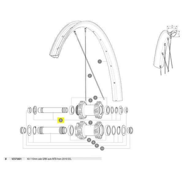 Mavic Hub Lejer 110 Mm Eje Qrm Mtb 2019 Dcl Søvfarvet