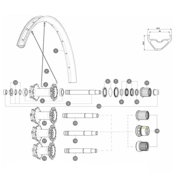 Mavic Id360 D6t 7s Napa-akseli Musta 12 x 150/157 mm