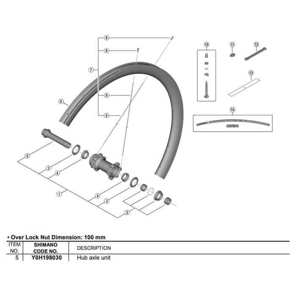 Shimano Främre Grx Wh-rx570 Silver 100 mm