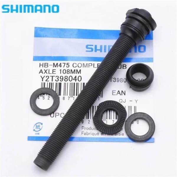 Shimano HB-M475 komplett navaxel - svart - 108 mm - för vuxna män
