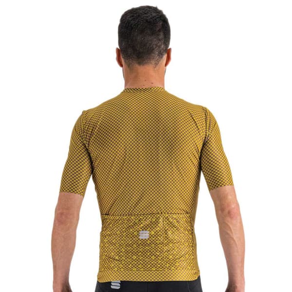 Sportful Kortærmet Jersey Checkmate Gul XL Mand