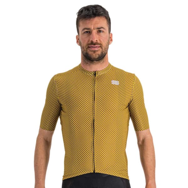 Sportful Kortærmet Jersey Checkmate Gul XL Mand