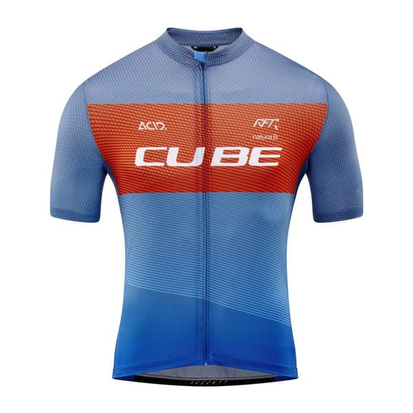 Cube Kortärmad Tröja Teamline Cmpt Blå 2XL Man