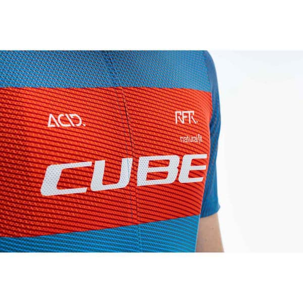Cube Kortärmad Tröja Teamline Cmpt Blå 2XL Man