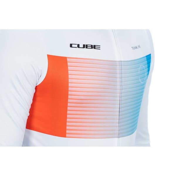 Cube Kortærmet Trøje Teamline Hvid L Mand