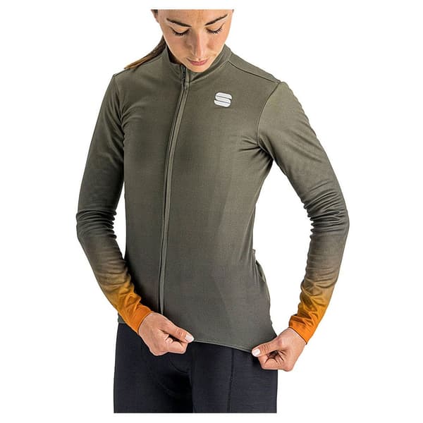 Sportful Thermal Pitkähihainen Jersey Rocket Vihreä S Nainen