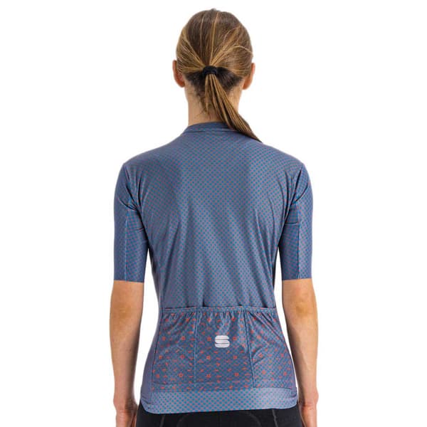 Sportful Lyhythihainen Jersey Checkmate Sininen L Nainen