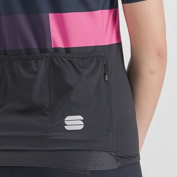 Sportful Lyhythihainen Jersey Snap Sininen,Harmaa M Nainen