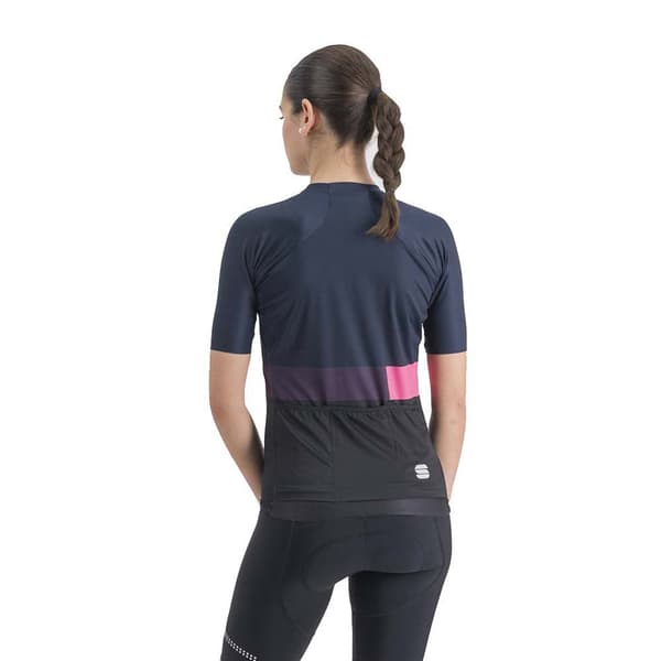 Sportful Lyhythihainen Jersey Snap Sininen,Harmaa M Nainen