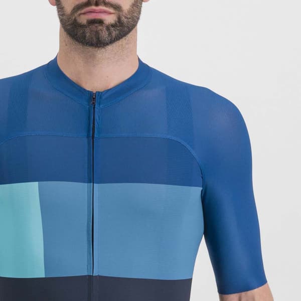 Sportful Kortärmad Tröja Snap Blå M Man