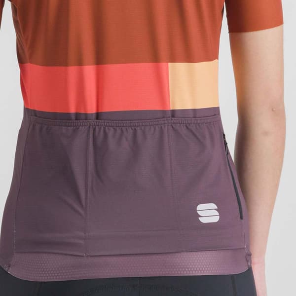 Sportful Kortärmad Tröja Snap Orange,Lila S Kvinna