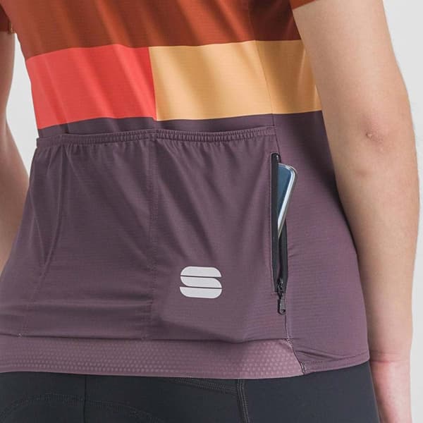 Sportful Kortärmad Tröja Snap Orange,Lila S Kvinna