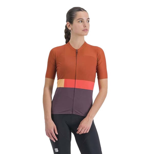 Sportful Kortärmad Tröja Snap Orange,Lila S Kvinna