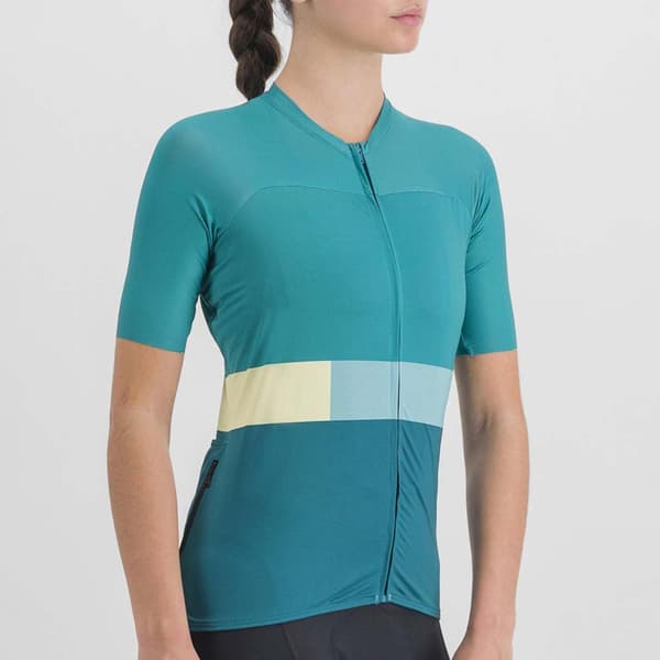 Sportful Lyhythihainen Jersey Snap Vihreä S Nainen