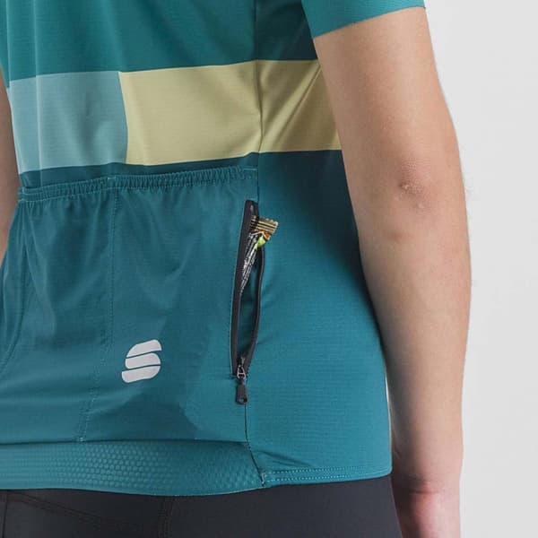 Sportful Lyhythihainen Jersey Snap Vihreä S Nainen