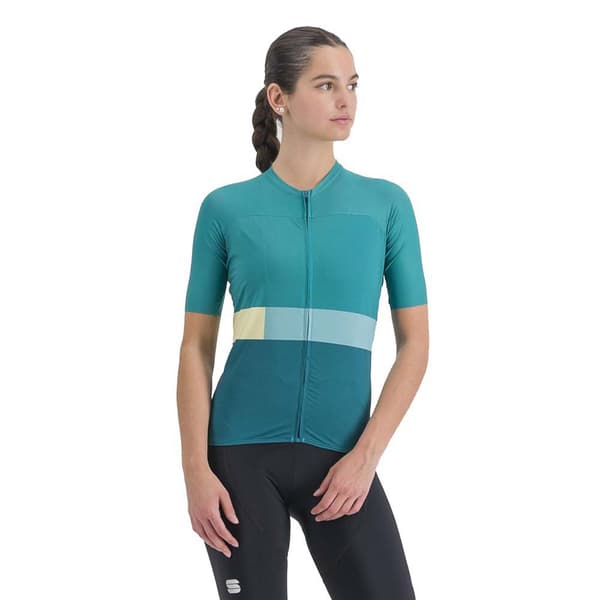 Sportful Lyhythihainen Jersey Snap Vihreä S Nainen