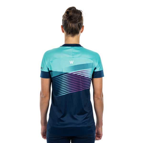 Cube Kortærmet Enduro Trøje Teamline Blå 2XL Kvinde