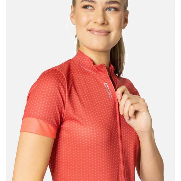 Odlo Essential 411951 Kort Ærme Jersey Orange S Kvinde