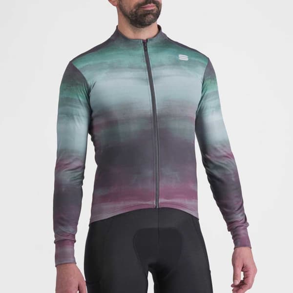 Sportful Pitkähihainen Jersey Flow Supergiara Thermal Vihreä,Harmaa M Mies
