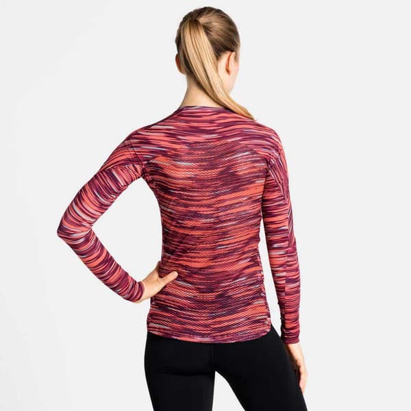 Odlo Pitkähihainen Jersey Zeroweight Ceramiwa Punainen S Nainen