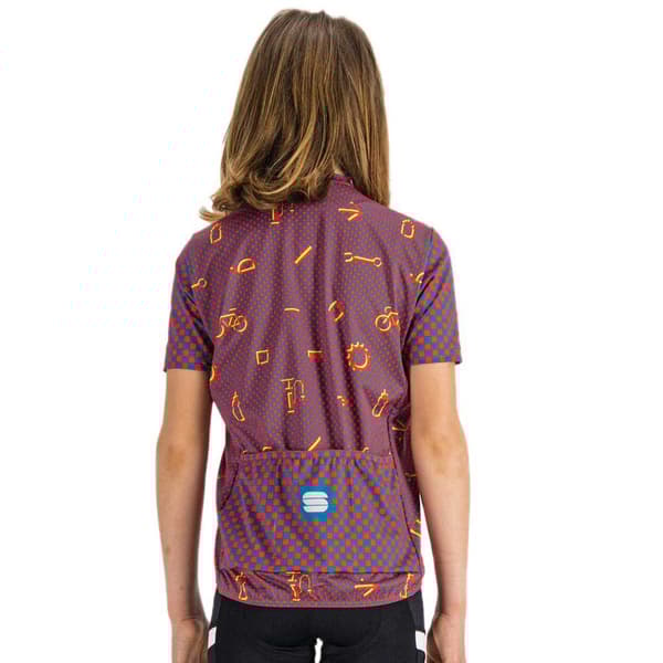 Sportful Lyhythihainen Jersey Checkmate Violetti 12 Years Poika