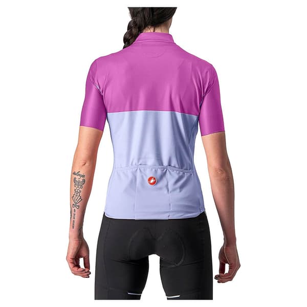 Castelli Kortærmet Trøje Velocissima Blå,Lilla XS Kvinde