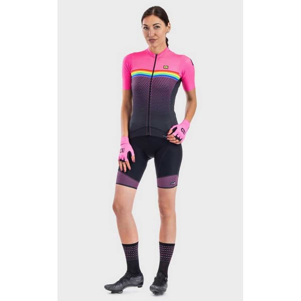 Ale Kortærmet Jersey Pr-s Bridge Sort,Rosa XS Kvinde