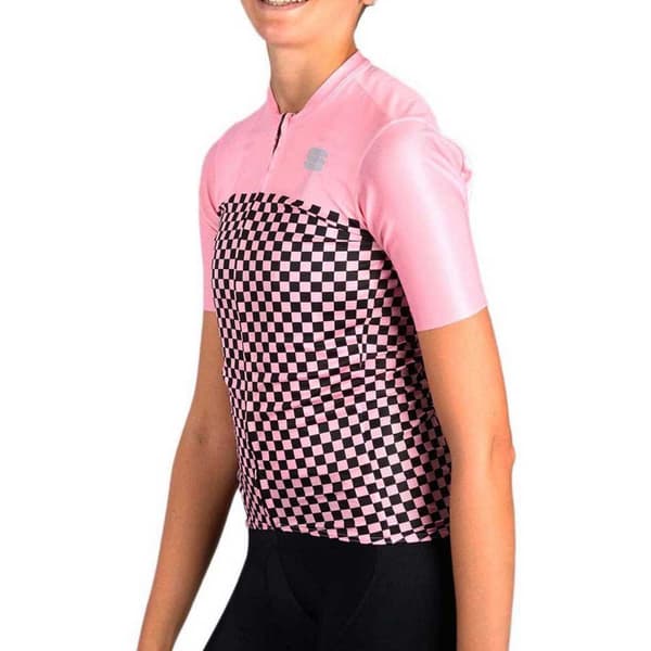 Sportful Kortærmet Jersey Checkmate Sort,Rosa M Kvinde