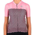 Miniatyrbillede 1 af 5: Sportful Kortærmet Jersey Checkmate Sort,Rosa M Kvinde