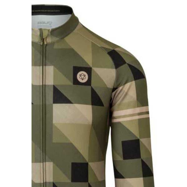 Agu Triangle Stripe Essential Långärmad Trikå Grönt L Man