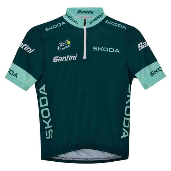Santini Virallinen Paras Pikajuoksija Tour De France 2023 Lyhyt Hiha Jersey Vihreä 9 Years Poika