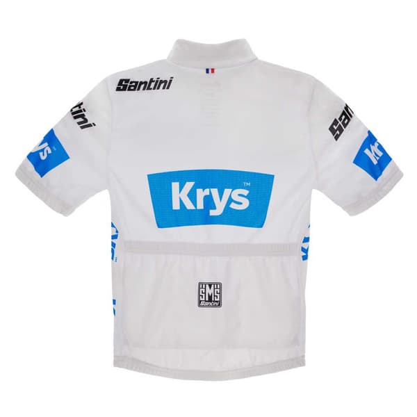 Santini Bedste Unge Rytter Tour De France Official 2023 Kort Ærme Jersey Hvid 7 Years Dreng