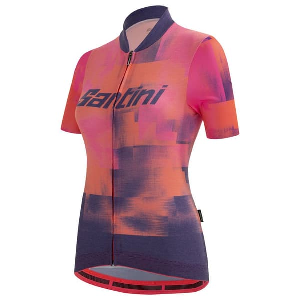 Santini Kortærmet Jersey Forza Rød,Lilla S Kvinde