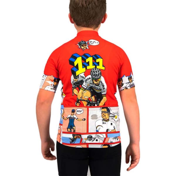 Sportful Kortærmet Jersey Super Peter Rød 10 Years Dreng