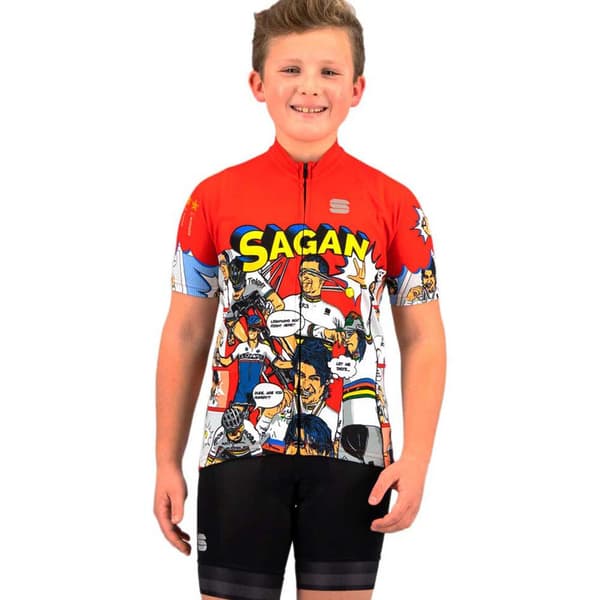 Sportful Kortærmet Jersey Super Peter Rød 10 Years Dreng