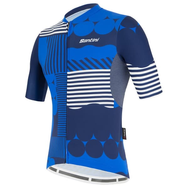 Santini Kortärmad Tröja Delta Optic Blå S Man