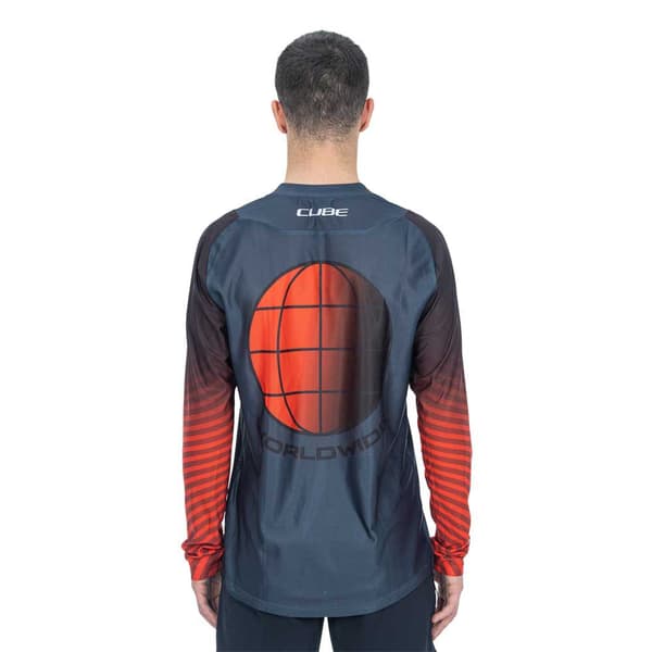 Cube Langærmet Enduro Trøje Vertex Rød,Grå 3XL Mand